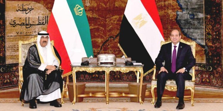 الرئيس السيسي وولي عهد الكويت… يشددان على رفضهما لتهجير الفلسطينيين من أرضهم