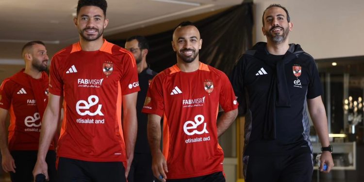 الأهلي يخوض مرانه الأول في موريتانيا على ملعب شيخا ولد بيديا