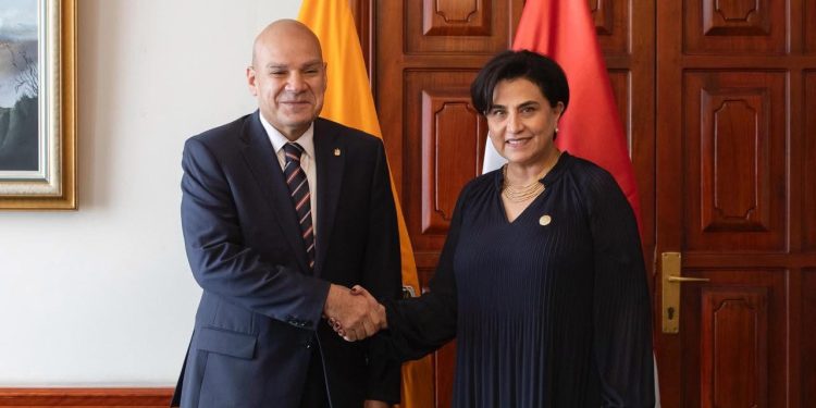 السفير المصري في كيتو يلتقي بوزيرة خارجية الإكوادور