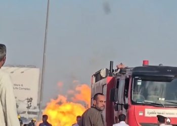 “انفجار ضخم” في خط غاز رئيسي بطريق الواحات… وإغلاق الطريق