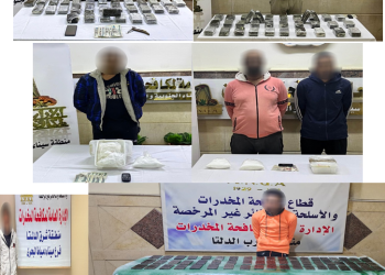 ضبط عناصر إجرامية من جالبى المخدرات وبحوزتهم بأكثر من7مليون جنيه