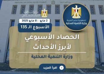 نشرة الحصاد الأسبوعي لرصد أنشطة وزارة التنمية المحلية