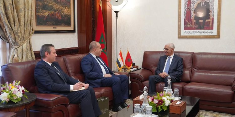 لقاء السفير المصري في الرباط مع رئيس مجلس النواب المغربي