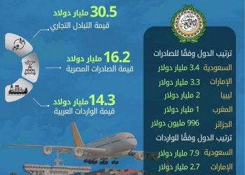 التعبئة والإحصاء: 18% ارتفاعًا في الصادرات المصرية إلى الدول العربية خلال عام 2024