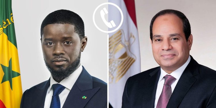 السيسي يتلقي اتصالاً هاتفيا من الرئيس السنغالي