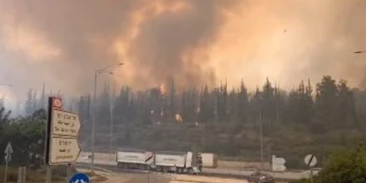 تجدد الحرائق في وادي القدس… وسط حالة الطوارئ في إسرائيل