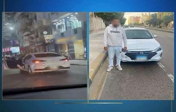 ضبط قائد سيارة لأداه حركات إستعراضية والسير برعونة بالإسكندرية