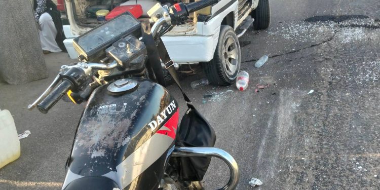 مصابين دون قتلي .. حادث انقلاب سيارة سوزوكي في المنوفية